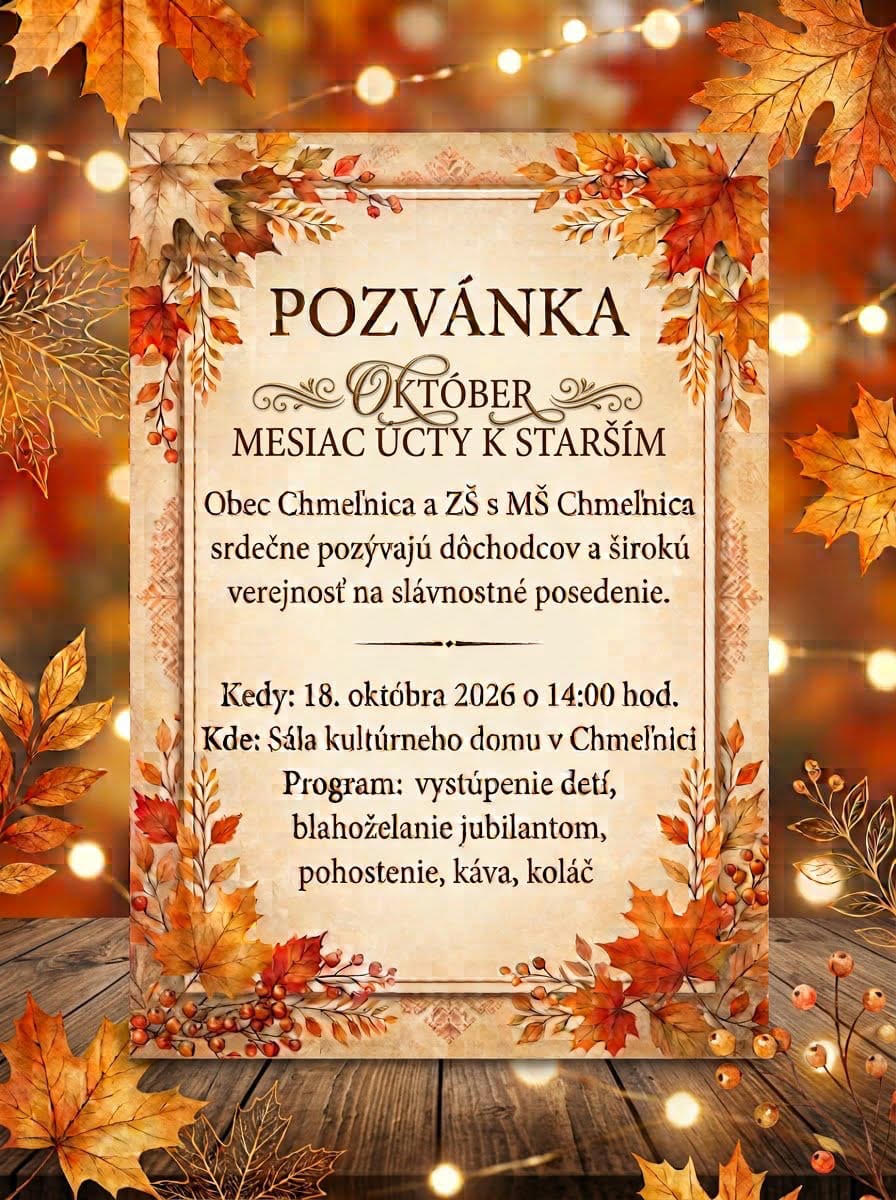 Posedenie pri príležitosti októbra - mesiaca úcty k starším