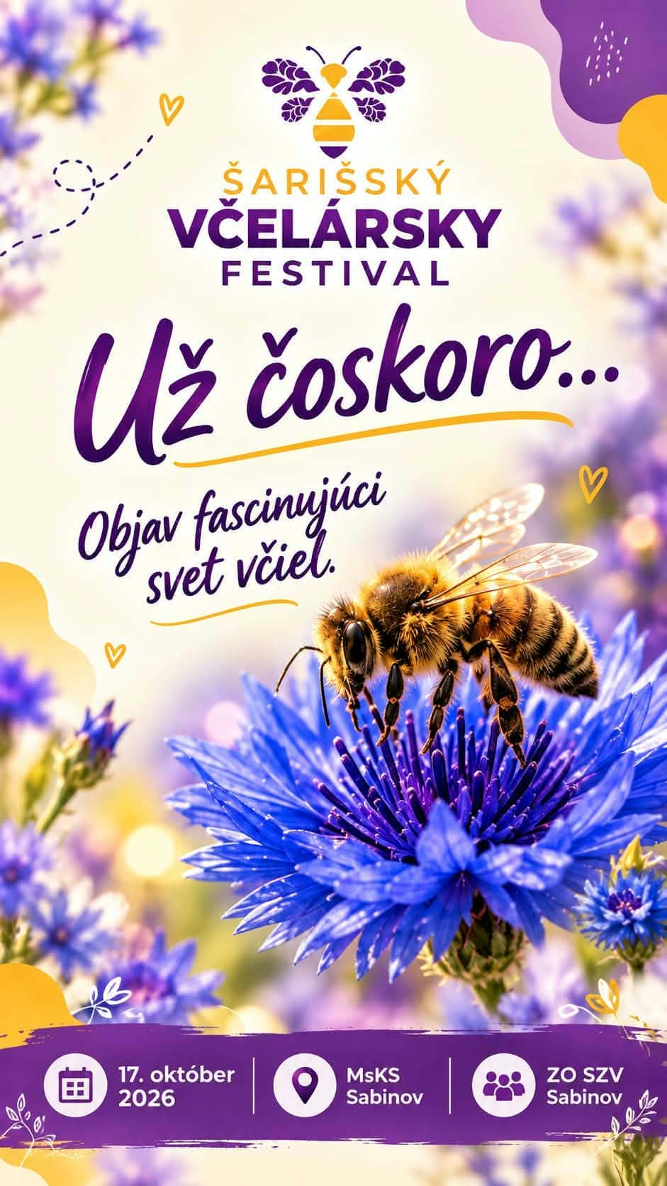 Šarišský včelársky festival dňa 17.10.2026 - pozvánka