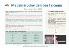 20.11.2015 Medzinárodný deň bez fajčenia 