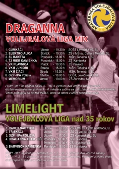 DRAGANNA - volejbalová liga MIX v Starej Ľubovni