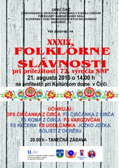 Pozvánka na folklórne slávnosti do Čirča