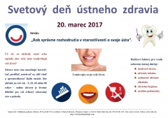 20. marec je Svetový deň ústneho zdravia