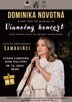 Vianočný koncert Dominiky Novotnej - Stará Ľubovňa 18.12.2024